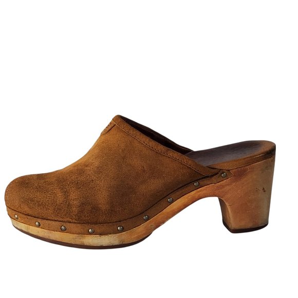 UGG Shoes - UGG Women's Abbie Suede Clog 5772 Chestnut Suede